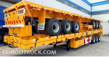 3 Axle 40 Ft Flatbed Truck Trailer will be Sent to Kinshasa Congo