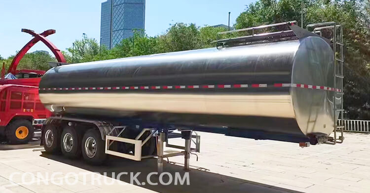 Milk Transport Stainless Steel Tanker Trailer for Sale in DR Congo