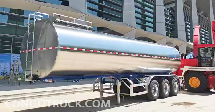 Milk Transport Stainless Steel Tanker Trailer for Sale in DR Congo
