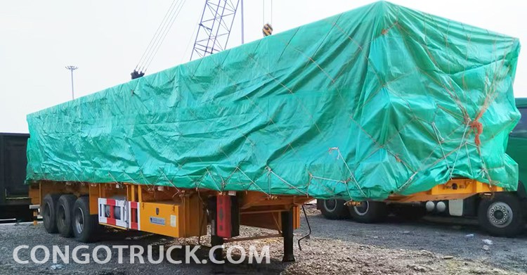 3 Axle 40 Ft Flatbed Truck Trailer for Sale in Kinshasa Congo