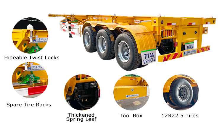 Skeletal Trailer for Sale in Congo | Container Chassis for Sale in Congo