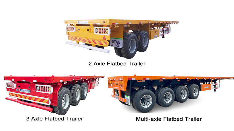 Different Size Flatbed Semi Truck Trailer for Sale in Zimbabwe