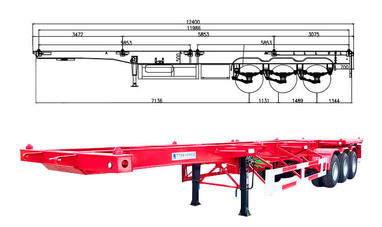 Skeletal Trailer for Sale in Congo | Container Chassis for Sale in Congo