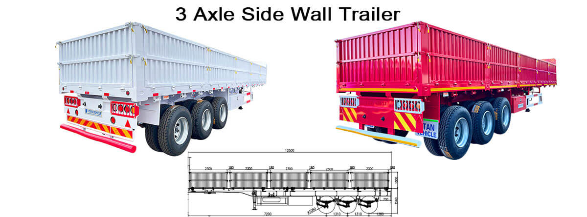 Side Wall Trailer in Congo | Drop Side Trailer for Sale in Congo