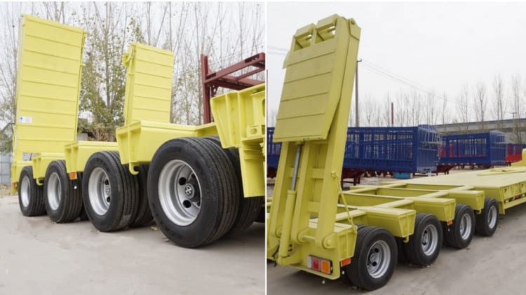 4 Line 8 Axle Low Drop Deck Semi Trailer for Sale in Zimbabwe Bulawayo