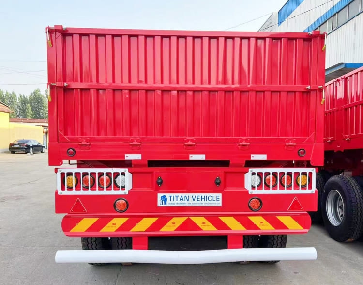 China 50 Ton Bulk Cargo Side Wall Flatbed Semi Trailer for Sale in Congo 