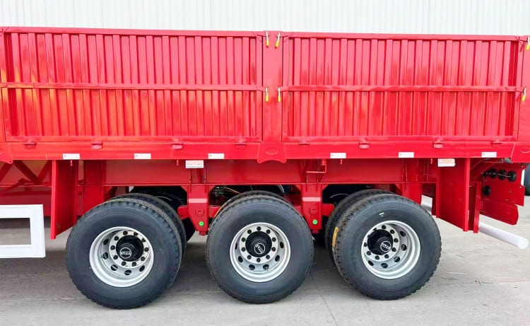 China 50 Ton Bulk Cargo Side Wall Flatbed Semi Trailer for Sale in Congo 