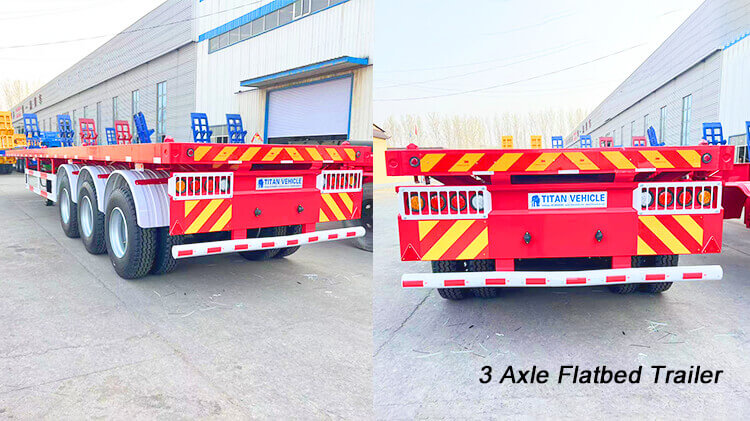 Flatbed Container Trailer | 3 Axle Flatbed Trailer for Sale in Congo