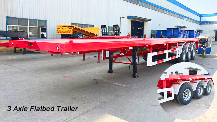 Flatbed Container Trailer | 3 Axle Flatbed Trailer for Sale in Congo