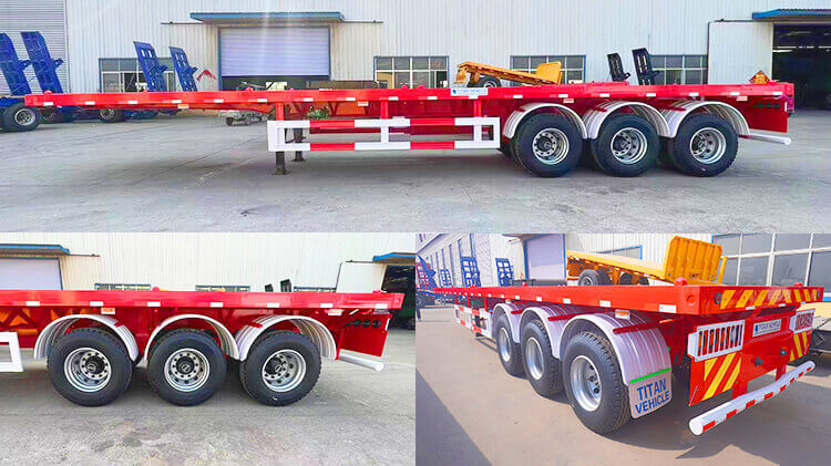 Flatbed Container Trailer | 3 Axle Flatbed Trailer for Sale in Congo