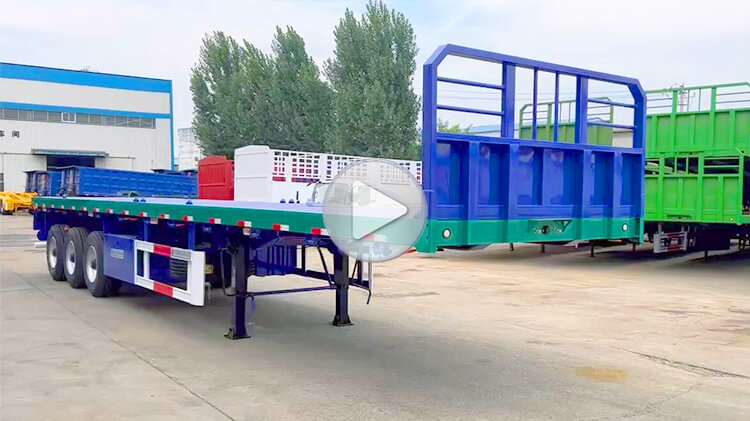 3 Axle Flatbed Truck Trailer with Front Board for Sale in Congo