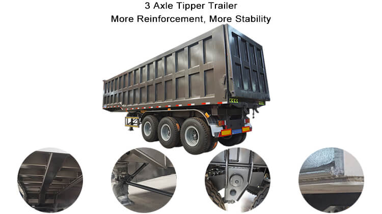 3 Axle Rear Tipper Trailer for Sale in Congo