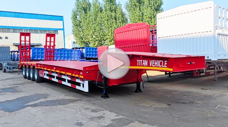 4 Axle Low Loader Truck - 100 Ton Lowbed Trailer Truck for Sale in Congo