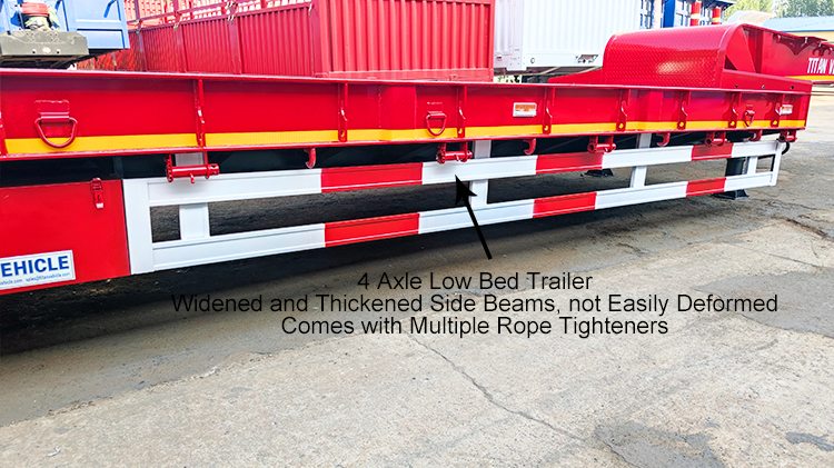 4 Axle Low Loader Truck - 100 Ton Lowbed Trailer Truck for Sale in Congo