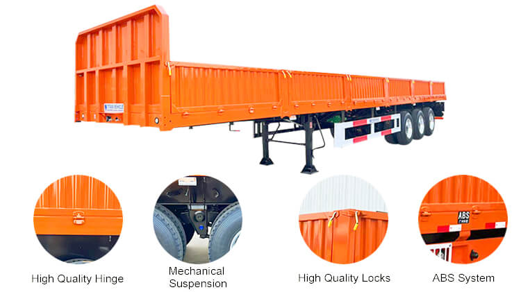 3 Axle Cargo Semi Trailer - Platform Semi Trailer for Sale in Congo