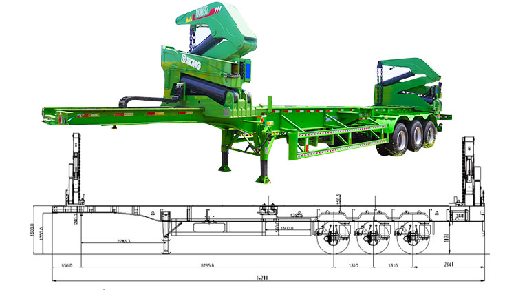 37ton 40ft Container Side Loader for Sale Price in Congo