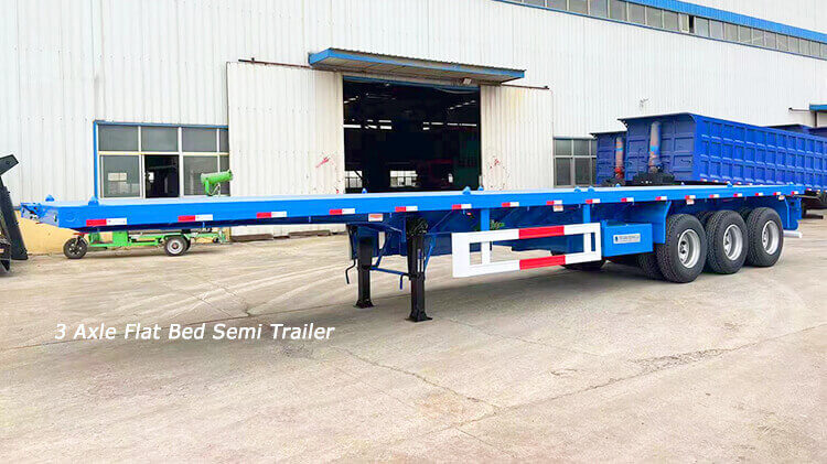 3 Axle 60 Ton Flat Bed Trailer | Flat Bed Semi Trailer for Sale in Congo