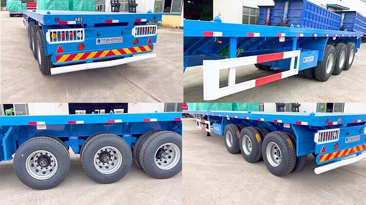 3 Axle 60 Ton Flat Bed Trailer | Flat Bed Semi Trailer for Sale in Congo
