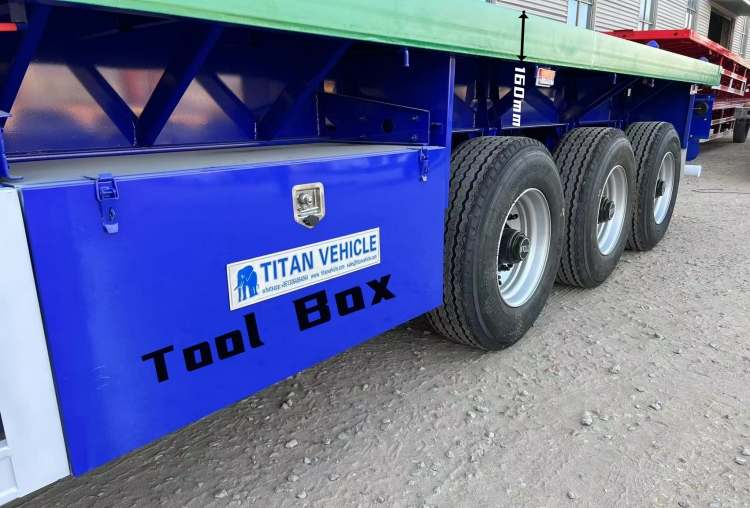 40 Foot Flatbed Semi Trailer for Sale in Congo | 3 Axle Flatbed Semi Trailer