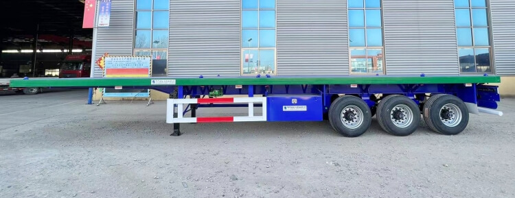 40 Foot Flatbed Semi Trailer for Sale in Congo | 3 Axle Flatbed Semi Trailer