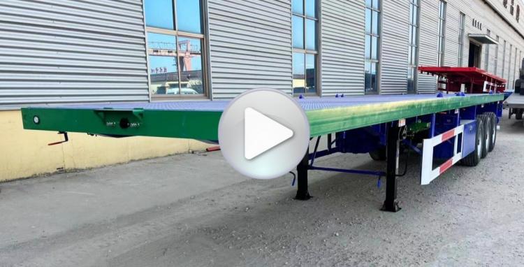 40 Foot Flatbed Semi Trailer for Sale in Congo | 3 Axle Flatbed Semi Trailer