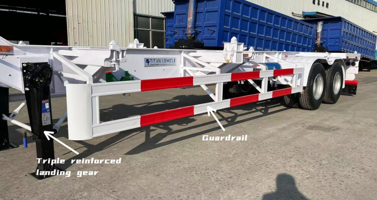 12m Gooseneck Skeletal Container Trailer for Sale in Congo Kinshasa
