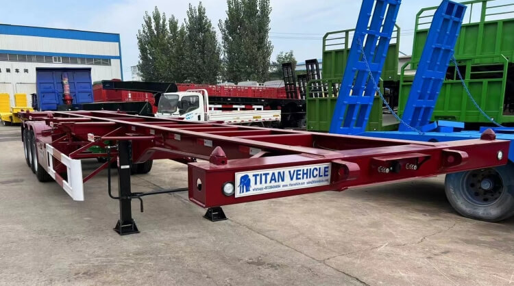 Tri Axle 40 Foot Shipping Container Chassis Trailer for Sale in Congo Boma
