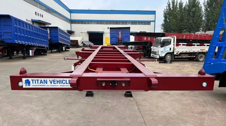 Tri Axle 40 Foot Shipping Container Chassis Trailer for Sale in Congo Boma