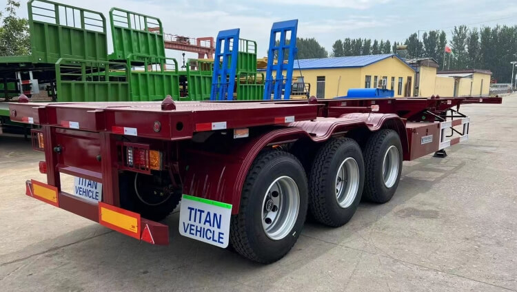 Tri Axle 40 Foot Shipping Container Chassis Trailer for Sale in Congo Boma