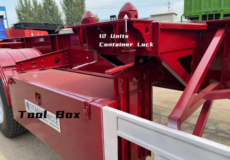 Tri Axle 40 Foot Shipping Container Chassis Trailer for Sale in Congo Boma
