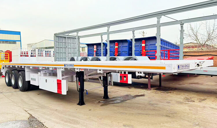 Flatbed Container Trailer | Flatbed Tri Axle Trailer for Sale in Congo