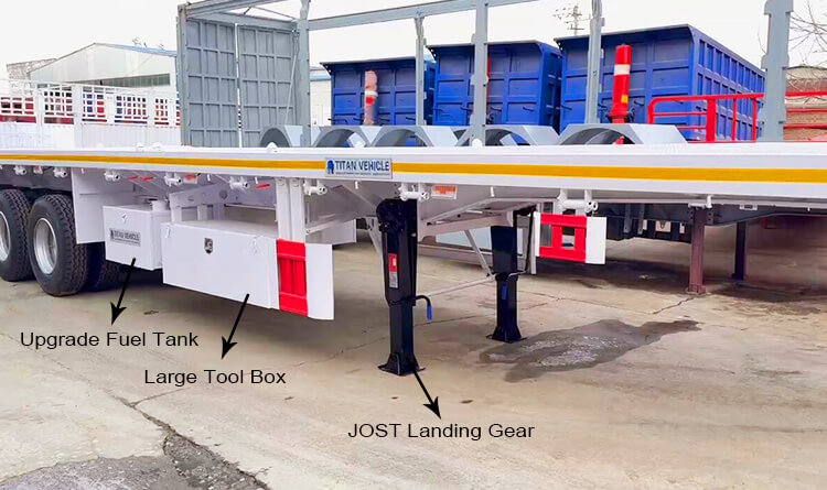 Flatbed Container Trailer | Flatbed Tri Axle Trailer for Sale in Congo