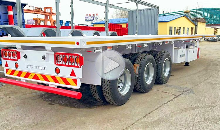 Flatbed Container Trailer | Flatbed Tri Axle Trailer for Sale in Congo