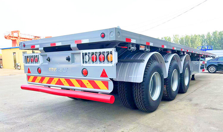 Tri Axle Flatbed Semi Trailer | 40 Ft Flatbed Semi Trailer for Sale in Congo