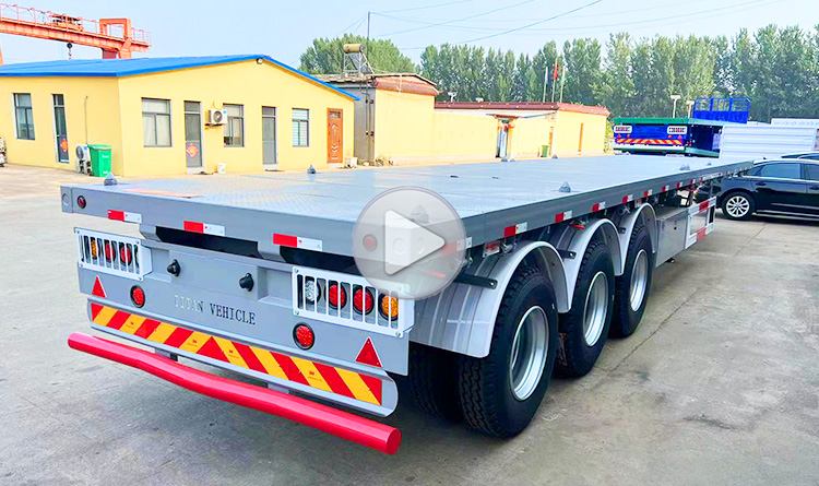 Tri Axle Flatbed Semi Trailer | 40 Ft Flatbed Semi Trailer for Sale in Congo