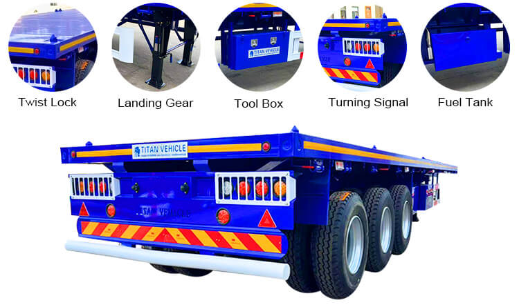 3 Axle Flatbed Trailer | Flat Bed Trailer for Sale in Brazzaville Congo