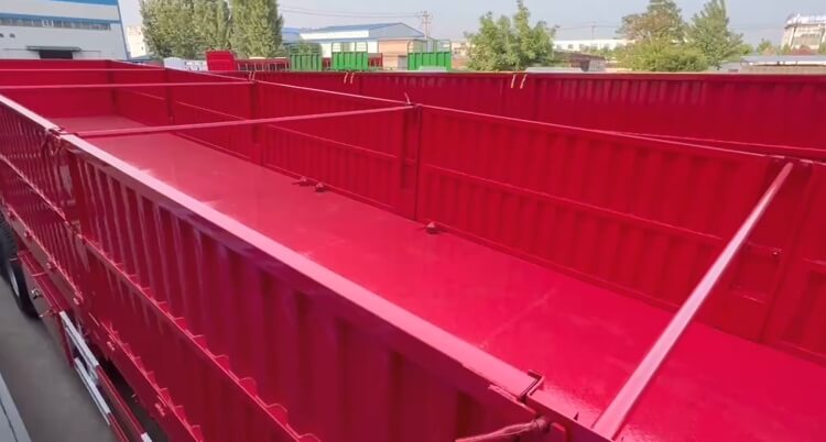 China 50 Ton Bulk Cargo Side Wall Flatbed Semi Trailer for Sale in Congo 