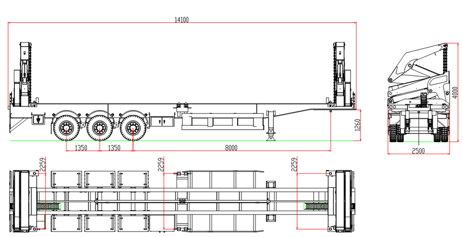  20ft 40ft Container Side Lifter Trailer for Sale in Zimbabwe Harare