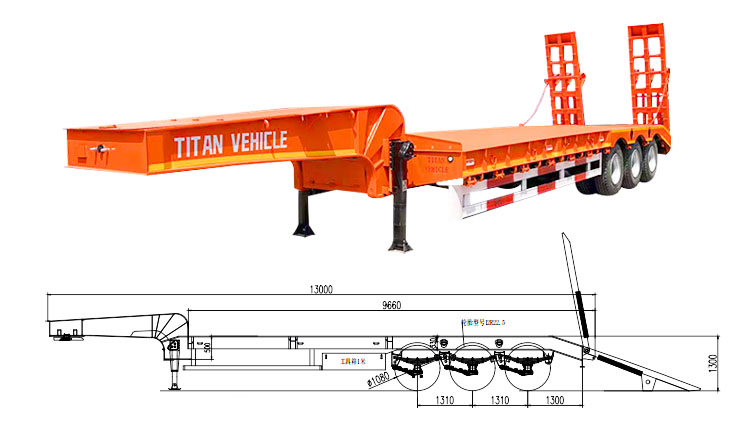 Low Bed Semi Trailer | 3 Axle Low Bed Trailer for Sale in Congo