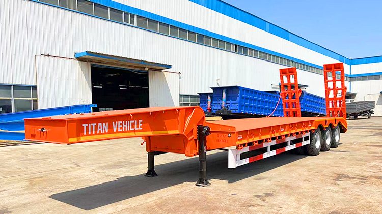 Low Bed Semi Trailer | 3 Axle Low Bed Trailer for Sale in Congo