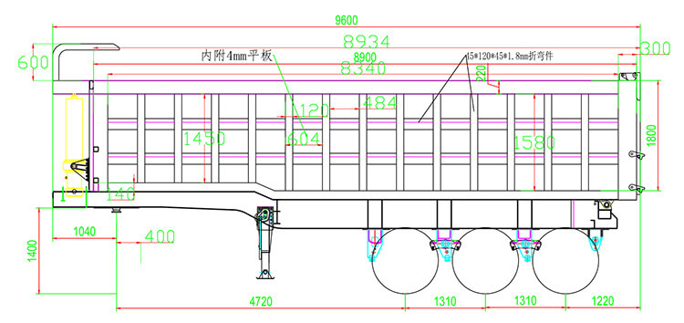 3 Axles 60 Ton Semi Tipper Trailer for Sale Near Me in Congo Kinshasa
