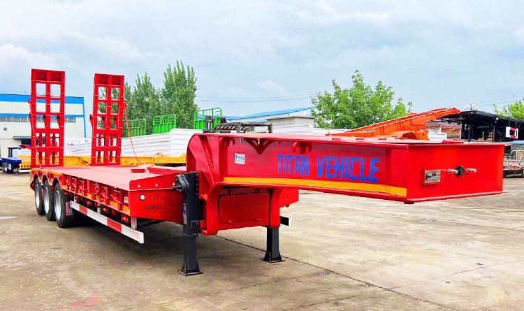 Low Bed Trailer Price | 60 Ton Low Bed Trailer Truck for Sale in Congo