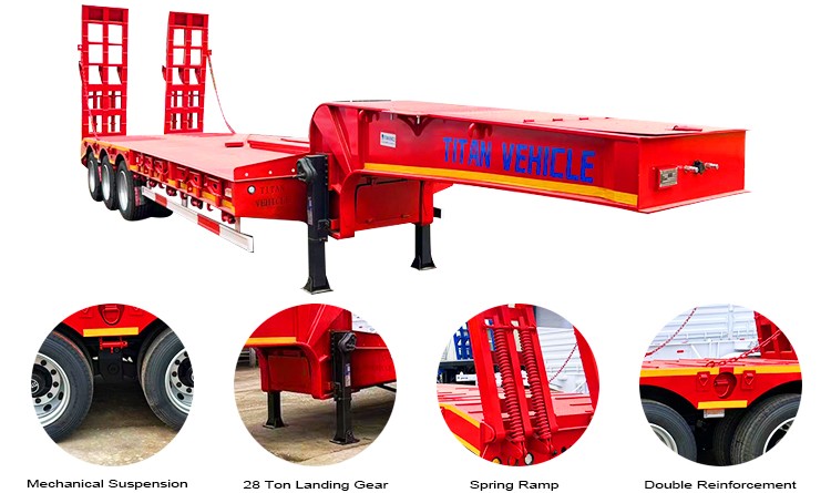 Low Bed Trailer Price | 60 Ton Low Bed Trailer Truck for Sale in Congo