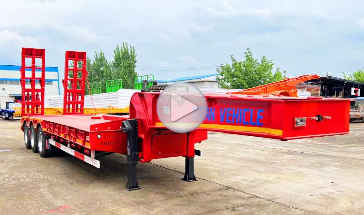 Low Bed Trailer Price | 60 Ton Low Bed Trailer Truck for Sale in Congo