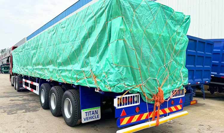 Tri Axle 40 Ft Flatbed Semi Trailer for Sale in Kinshasa Congo