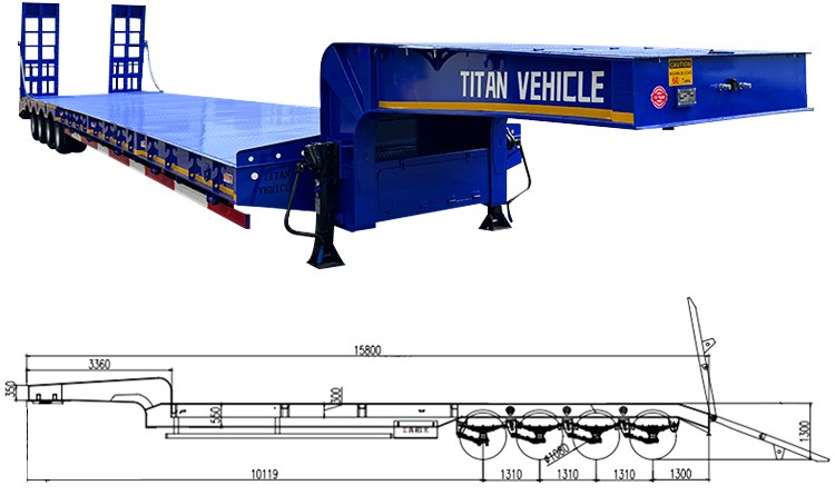 3 Axle Semi Lowbed Trailer for Sale in Congo