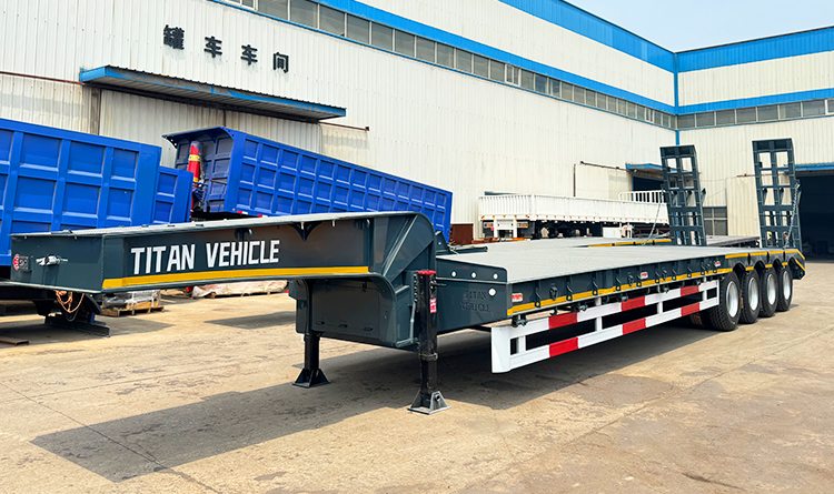 4 Axle 100 Ton Lowbed Truck for Sale in Kinshasa Congo