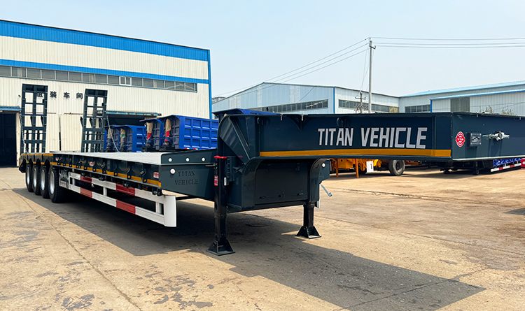 4 Axle 100 Ton Lowbed Truck for Sale in Kinshasa Congo