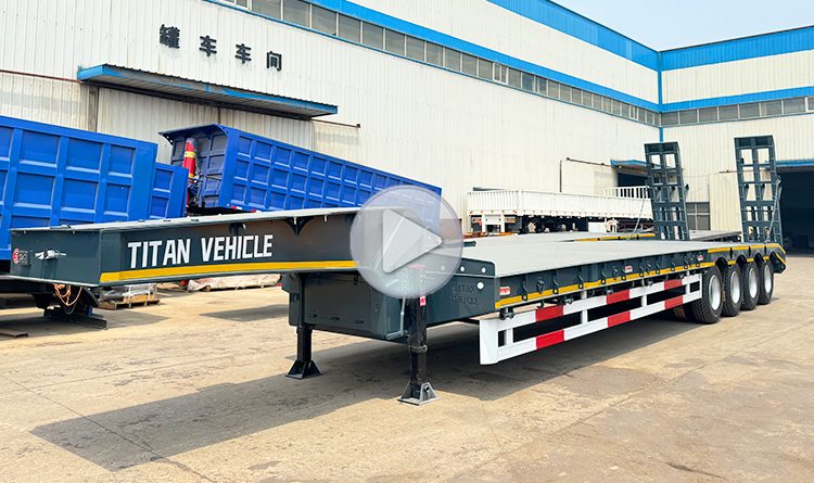 4 Axle 100 Ton Lowbed Truck for Sale in Kinshasa Congo