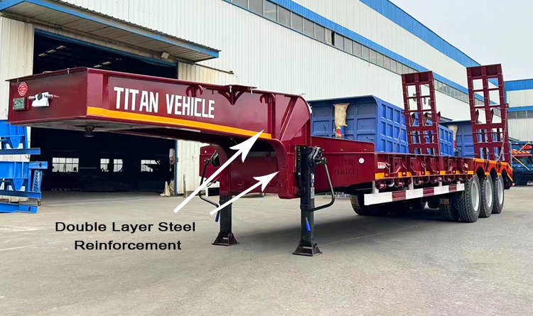 3 Axle 60 Ton Lowbed Semi Trailer for Sale in DR Congo